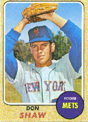 1968 Topps Baseball Cards      521     Don Shaw